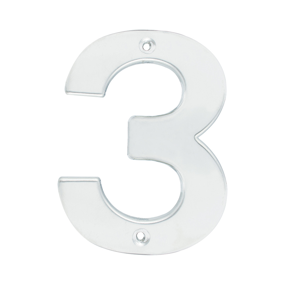 Número 3 bold 4″ níquel satinado Lock
