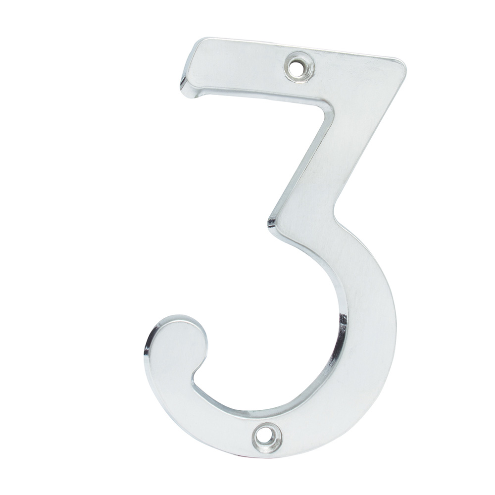 Número 3 slim 4″ níquel satinado Lock