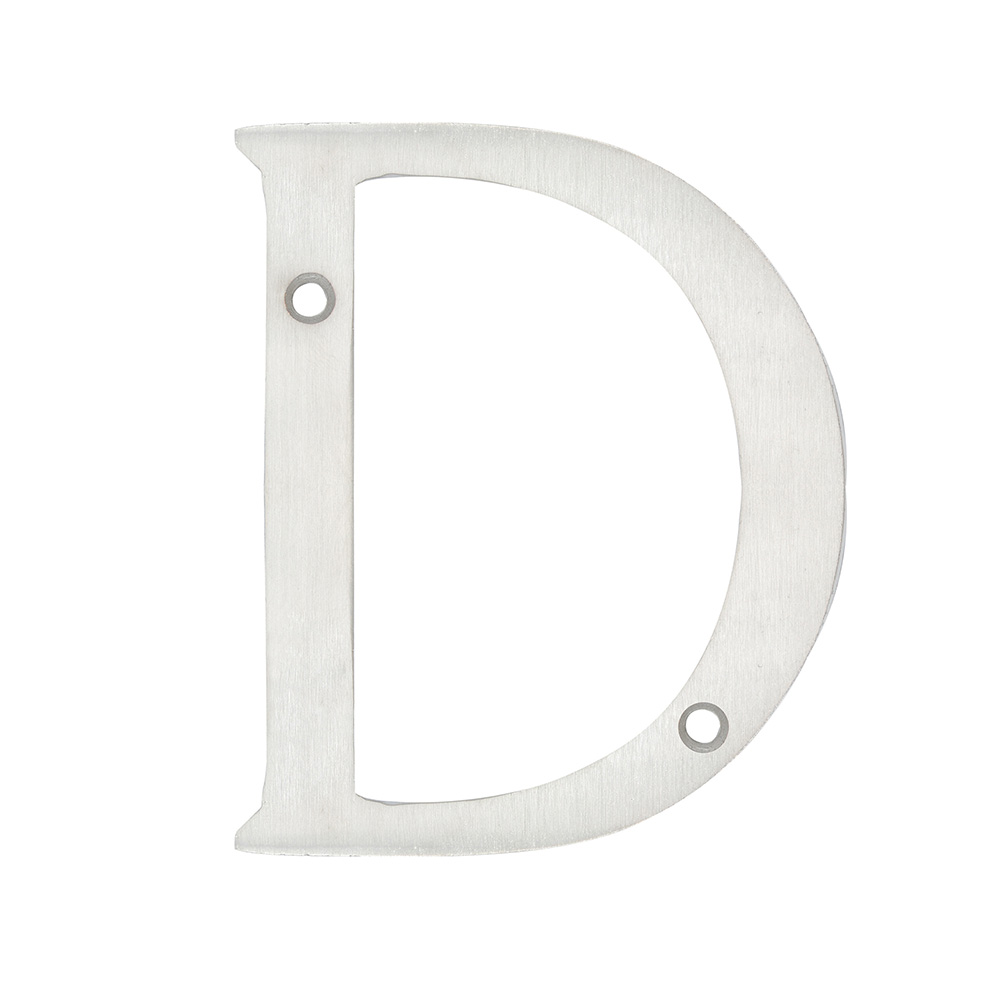 Letra D slim 4″ níquel satinado Lock