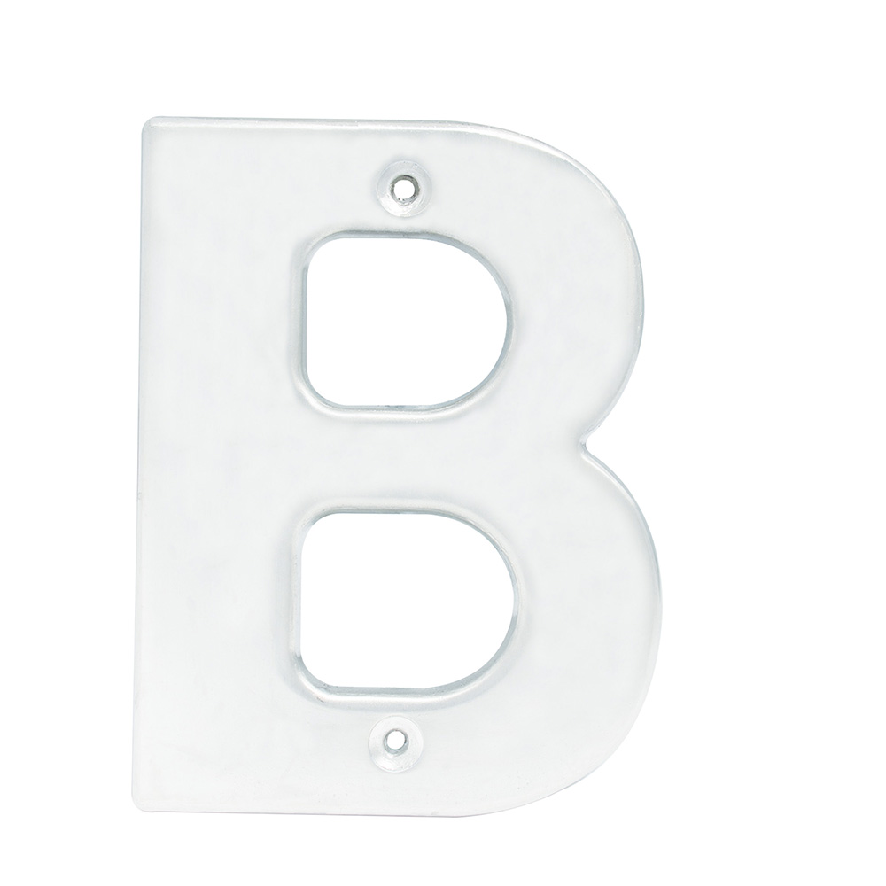 Letra B bold 4″ cromo satinado Lock