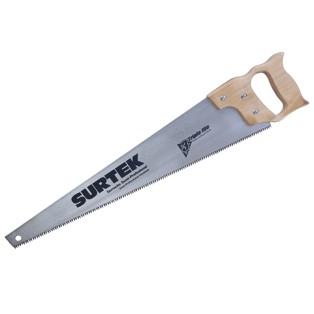 120248 Triple edge handsaw with wood handle 24" Surtek