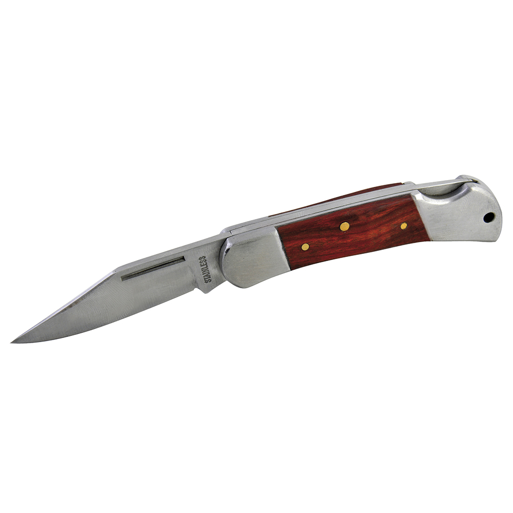 120561 Folding knife with wood handle, 1 blade Surtek