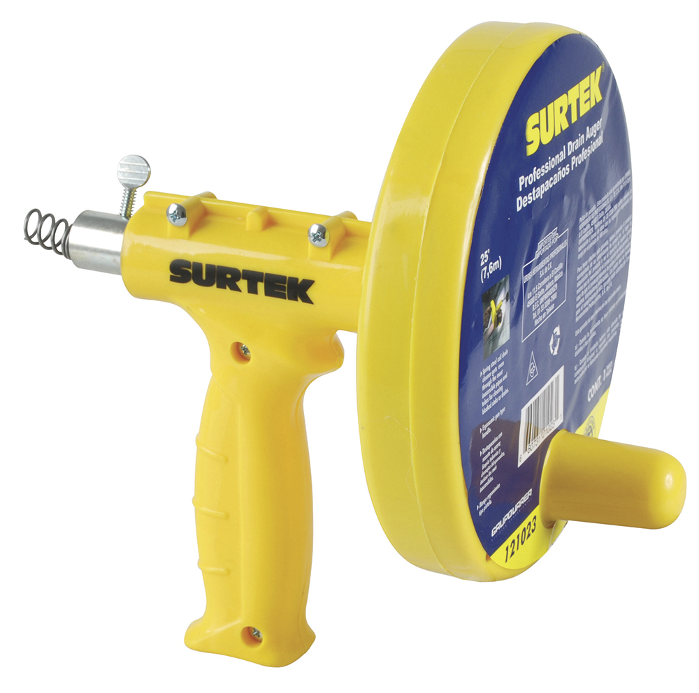 121023 Surtek 7.6m pistol-shaped drain auger