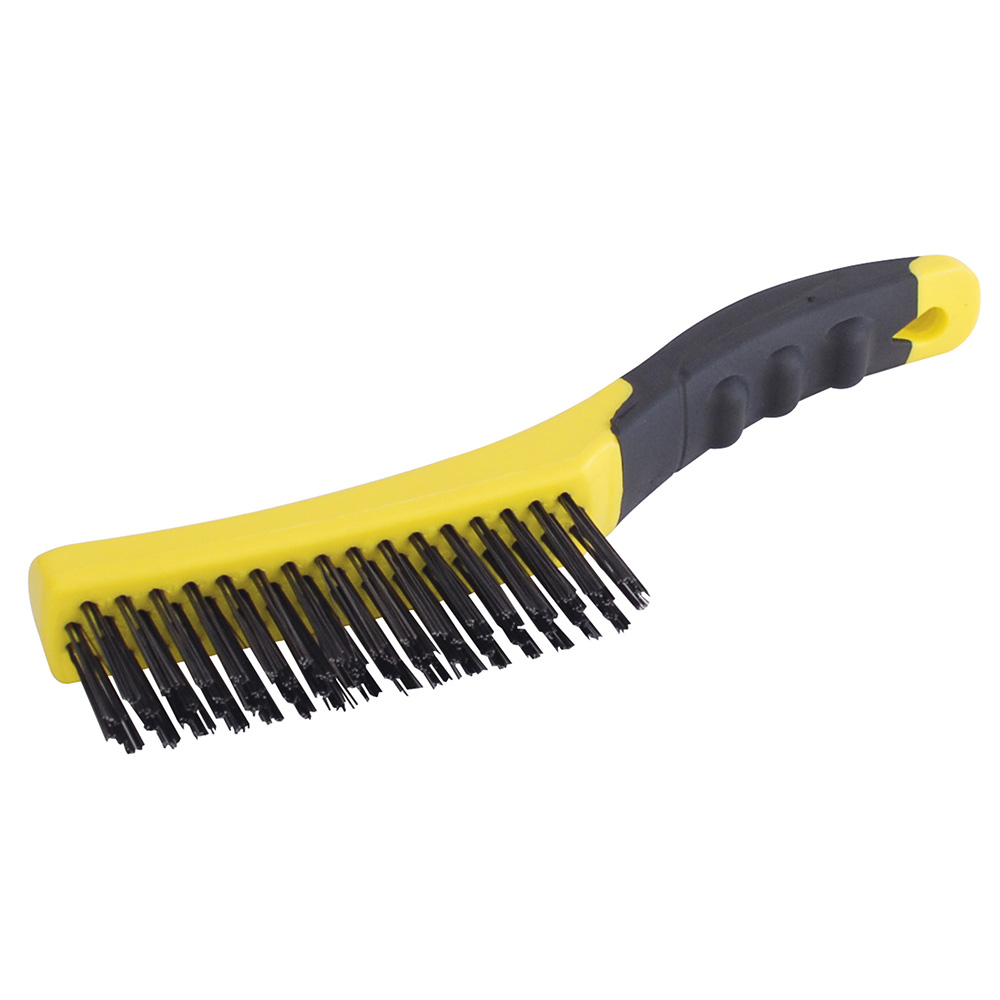 123278 Wire brush 4" x 16" bi-material handle Surtek