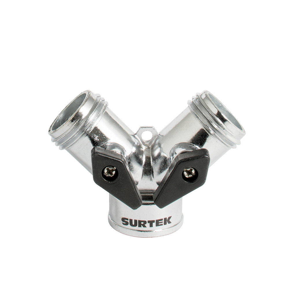 130333 Y-shaped Chromium metallic hose adapter Surtek