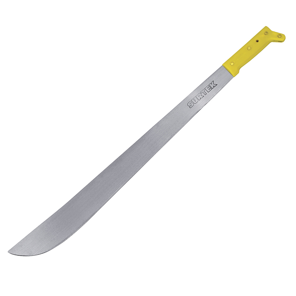 130503 Yellow handle straight machete 18" Surtek