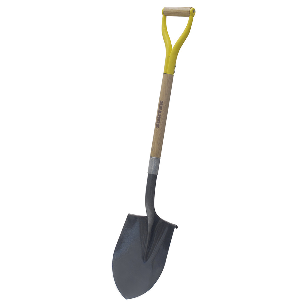 130620 Round shovel wood and metal grip Surtek