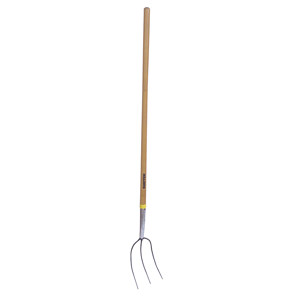 130670 Forged pitchfork with long handle and 3 teeth Surtek