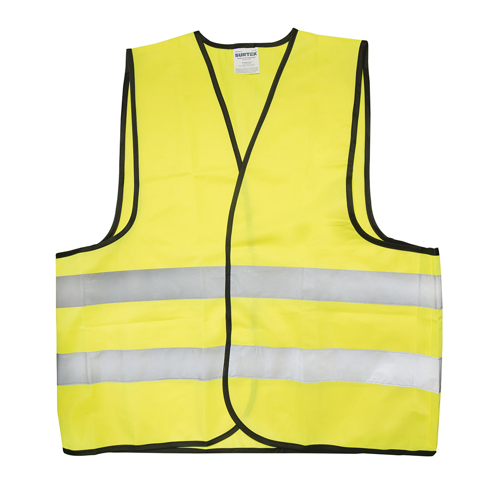 Imagen para Chaleco de seguridad con cintas reflejantes plateadas amarillo unitalla de Grupo Urrea