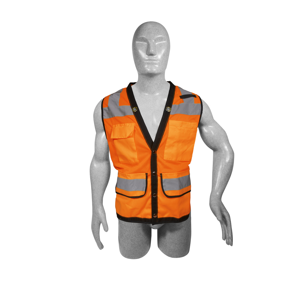 Imagen para Chaleco de seguridad tipo supervisor cerrado de alta visibilidad naranja unitalla de Grupo Urrea