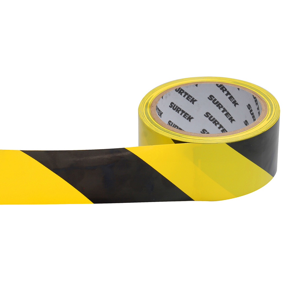 138060 Black and Yellow signaling tape 18m Surtek