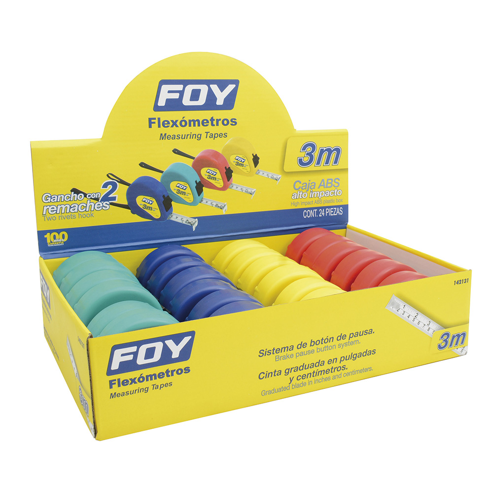 Imagen para Display de flexómetro varios colores en display 5m x 3/4" de Grupo Urrea Imagen para Display de flexómetro varios colores en display 5m x 3/4" de Grupo Urrea