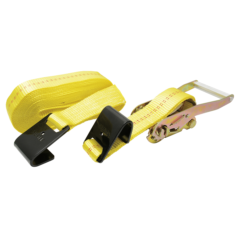 151131 Ratchet tie down with flat hook 2"