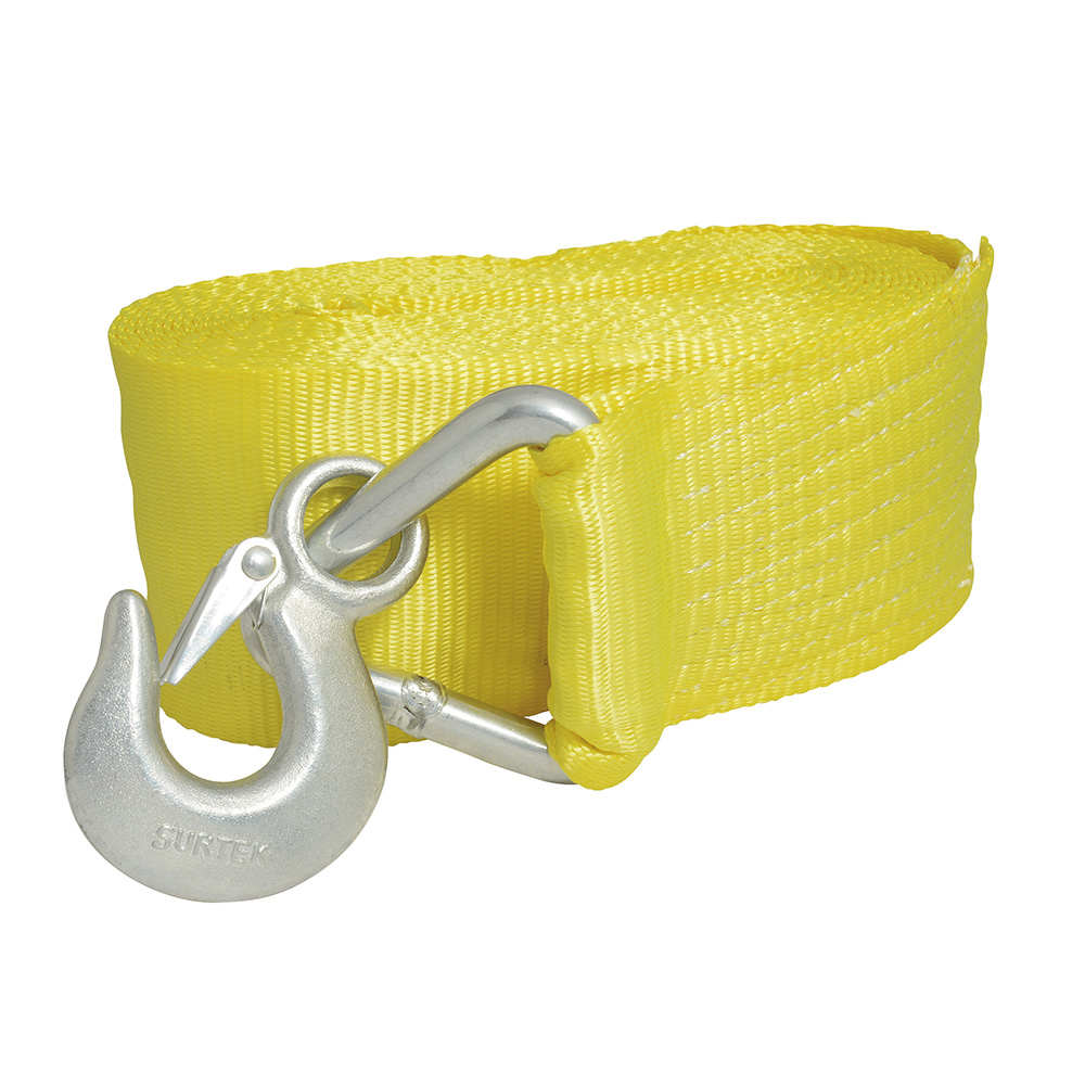 151140 Winch belt with safety hook 9m Surtek