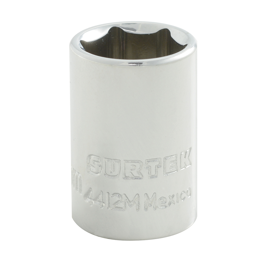 4412M Socket 1/4”, 6 points 12 mm Surtek