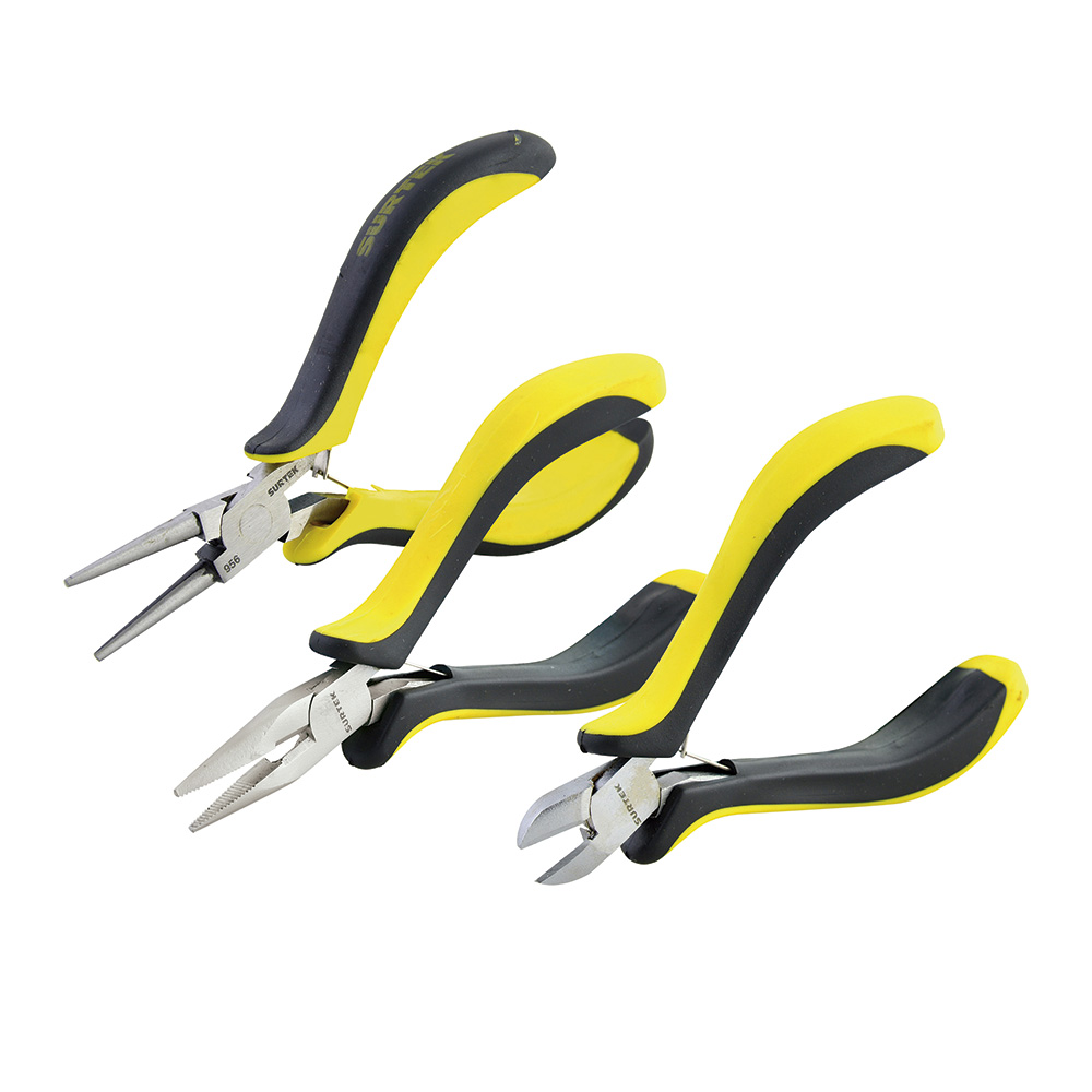 95P3 Mini plier set, 3 pieces 4" Surtek