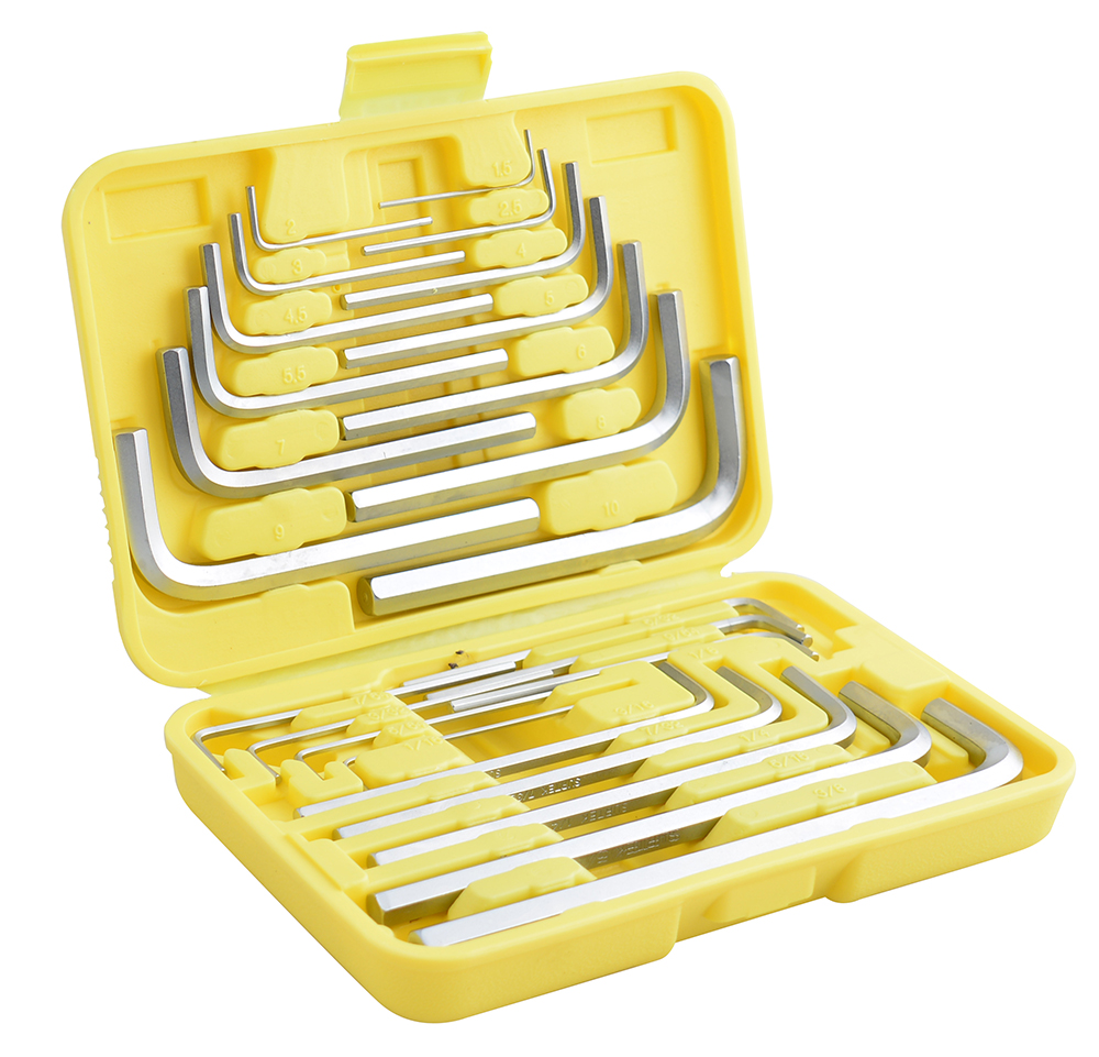 ALLF25 Combined Hex Key Allen Wrench set, 25 L-shaped pieces in casing Surtek