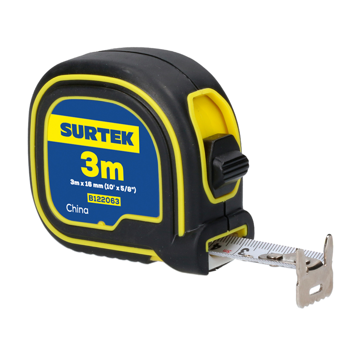 B122063 Soft grip measuring tape 3m x 5/8" Surtek