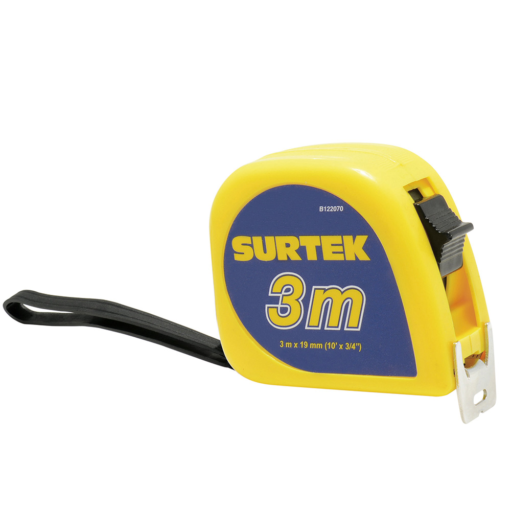 B122070 ABS measuring tape 3m x 3/4 Surtek