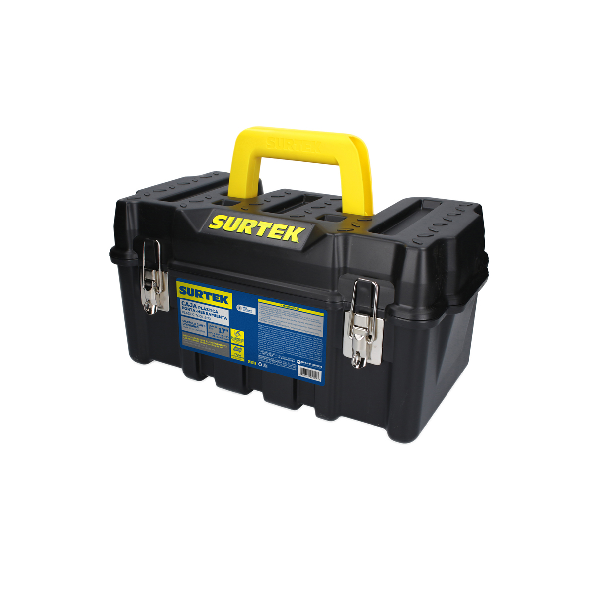 CPS17 17" plastic toolbox with metal latches Surtek