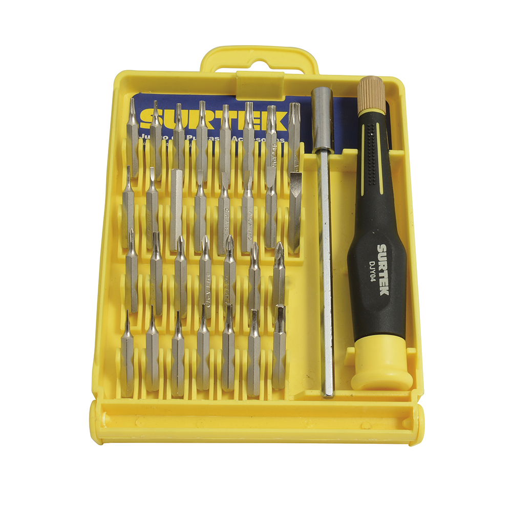 DJY04 Precision Screwdriver set, 32 combined bits Surtek