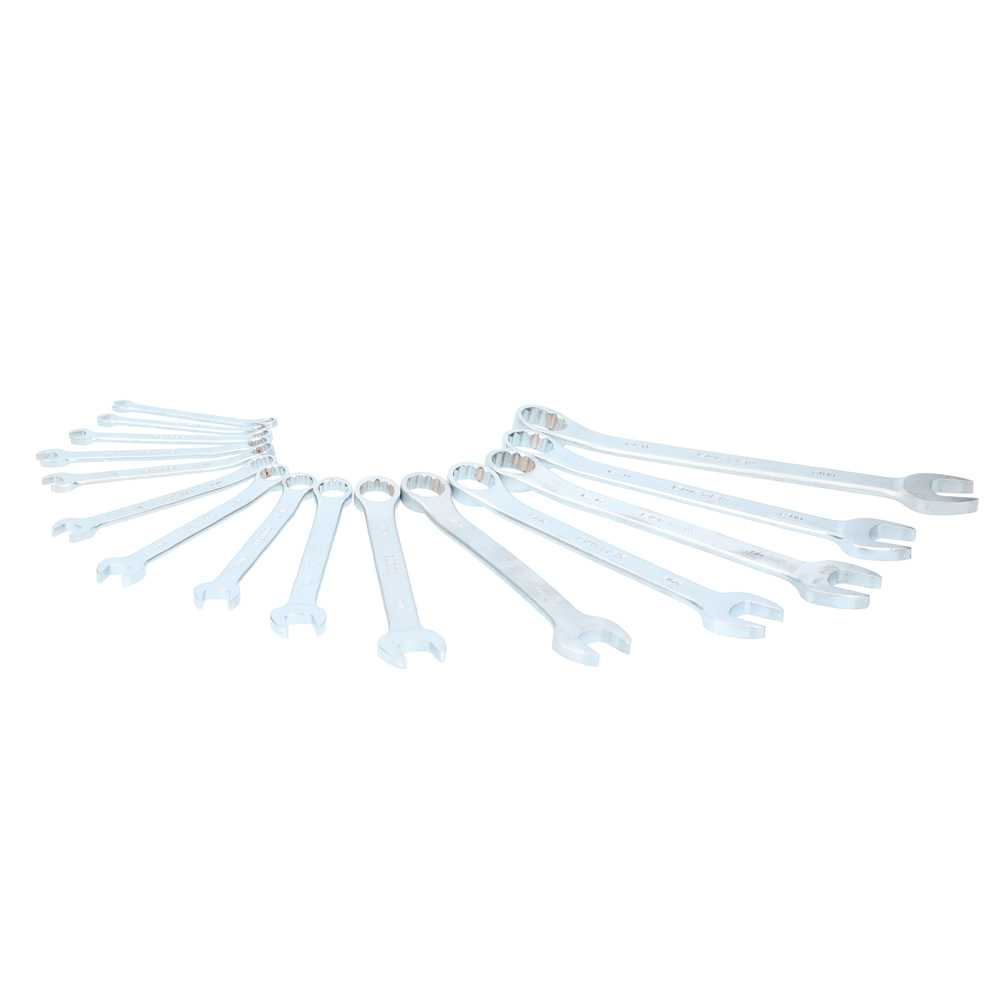 Juego De 15 Llaves Combinadassatinadas M tricas 12 Puntasen Rack 