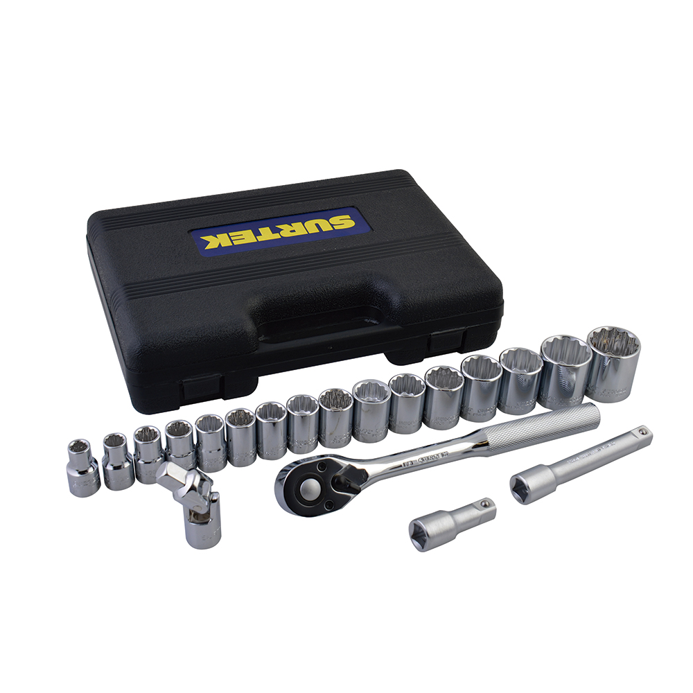 F5800BM 20 metric Socket set and accessories 1/2” Surtek