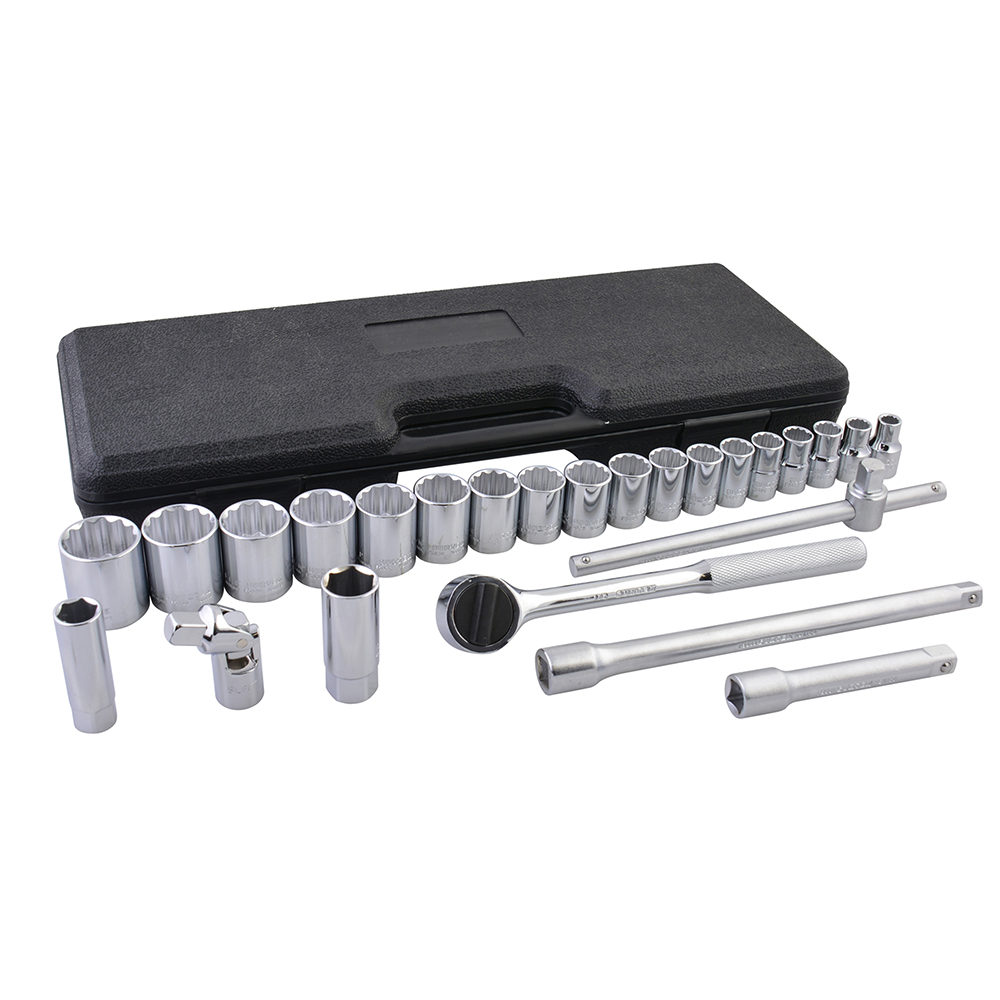 F5800CM 25 metric Socket set and accessories 1/2” Surtek