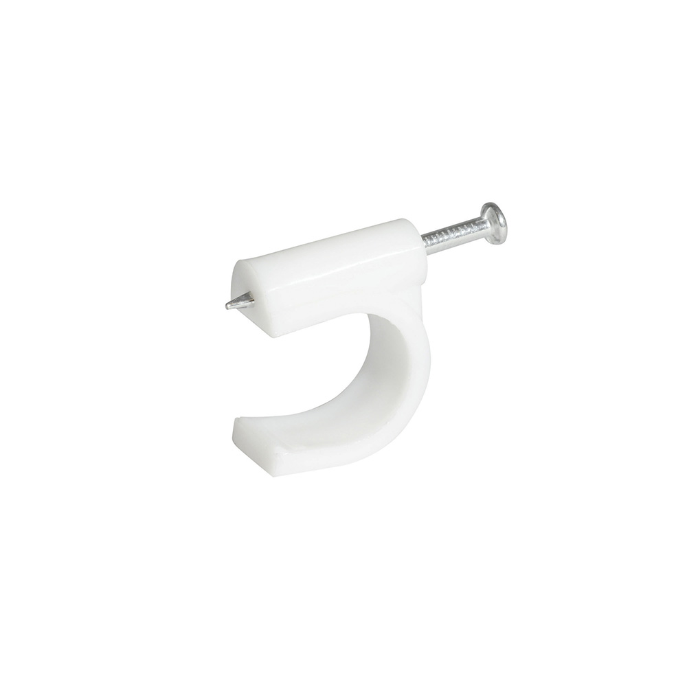 GRAC10 White coaxial cable clips 10 mm 20 pieces Surtek