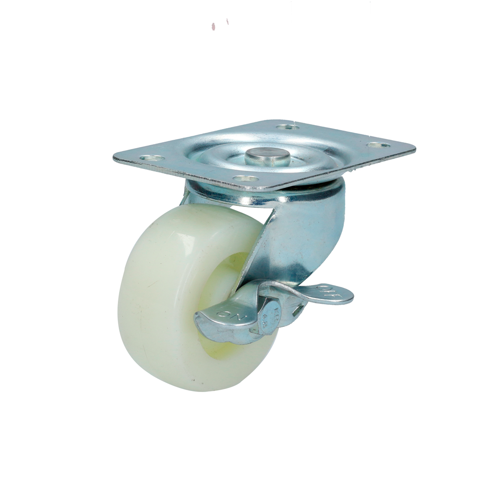 RN6B Rotary polypropylene caster with brake 2 1/2" Surtek