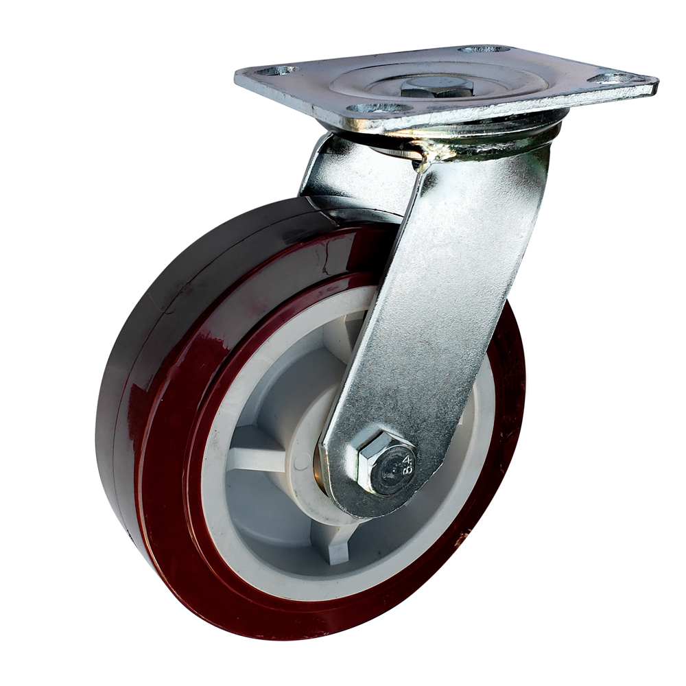 RPU16G Brown Polyurethane Swivel Caster 6"