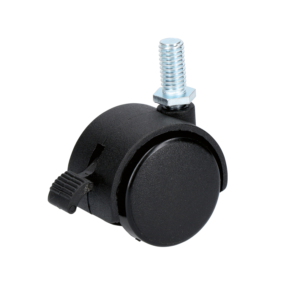 RY4RB Office chair caster with threaded stem and brake 40 mm Surtek