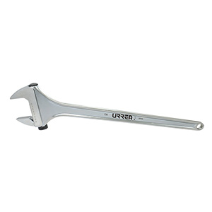 Juego de 3 llaves ajustables cromadas con mango Rubber Grip | Grupo Urrea