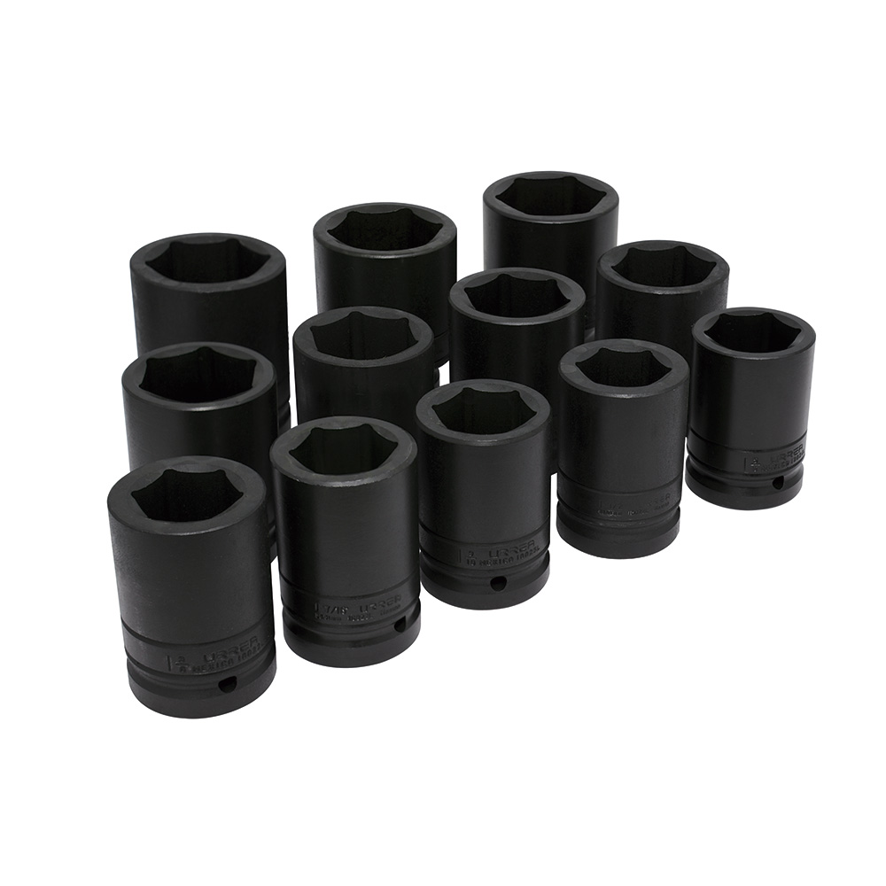 10000L 1" Drive 6-Point Deep Impact Socket Set of 12PC