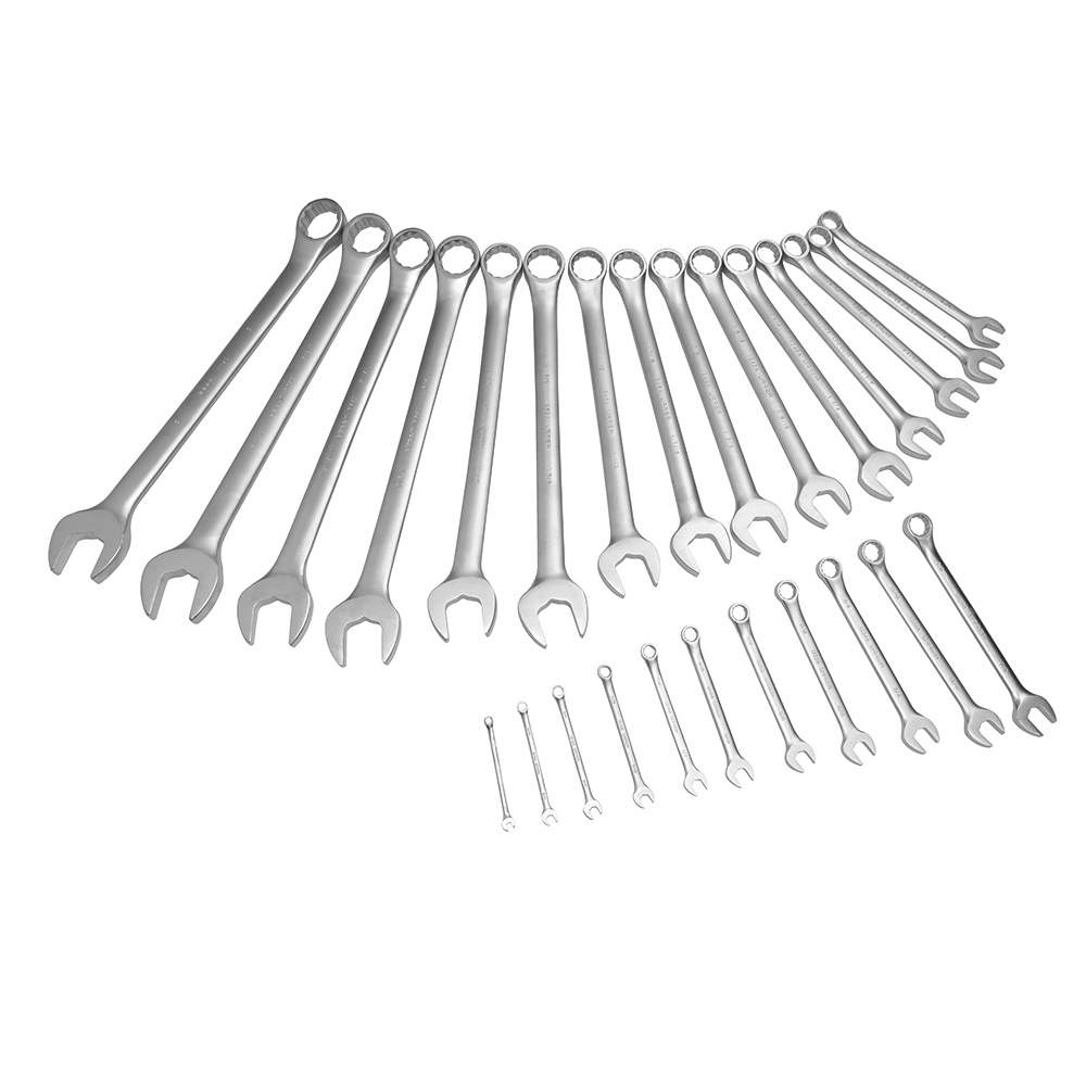 120080A Satin Finish 12-point Combination Wrench Set 26 Pc