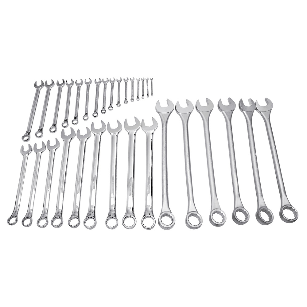 120090 Satin finish 12-point combination wrench set 31 pc