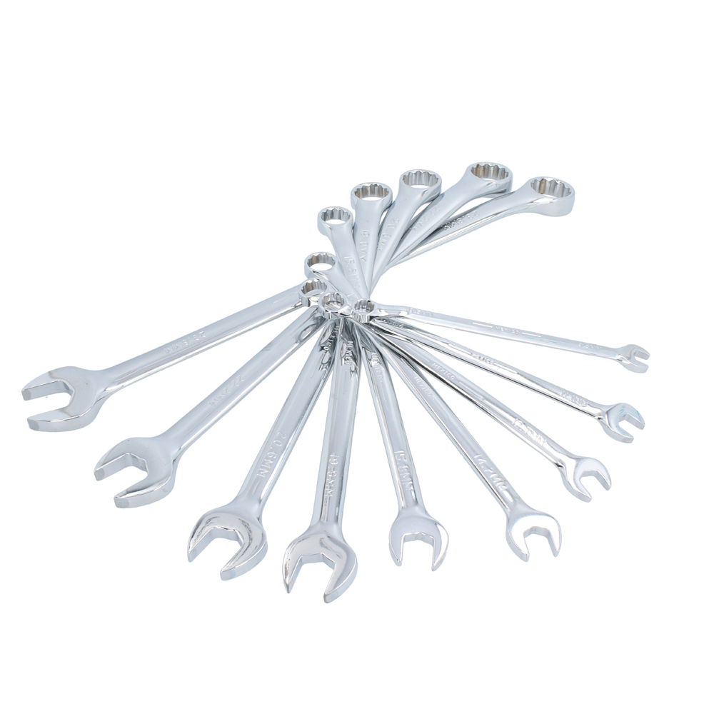 1200BML Metric Full Polish Combination Extra Large Wrench Set, 9 Piece