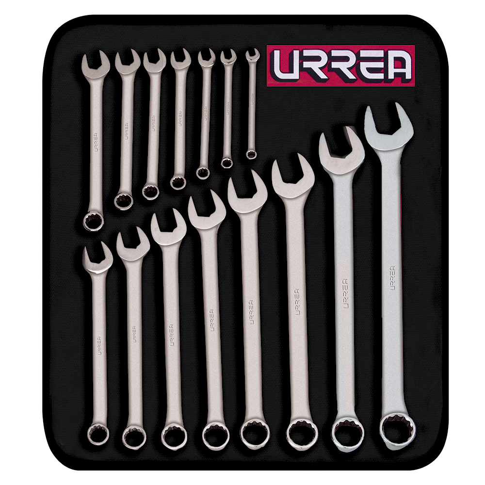 1200FA Satin finish 12-point combination wrench set 15 pc