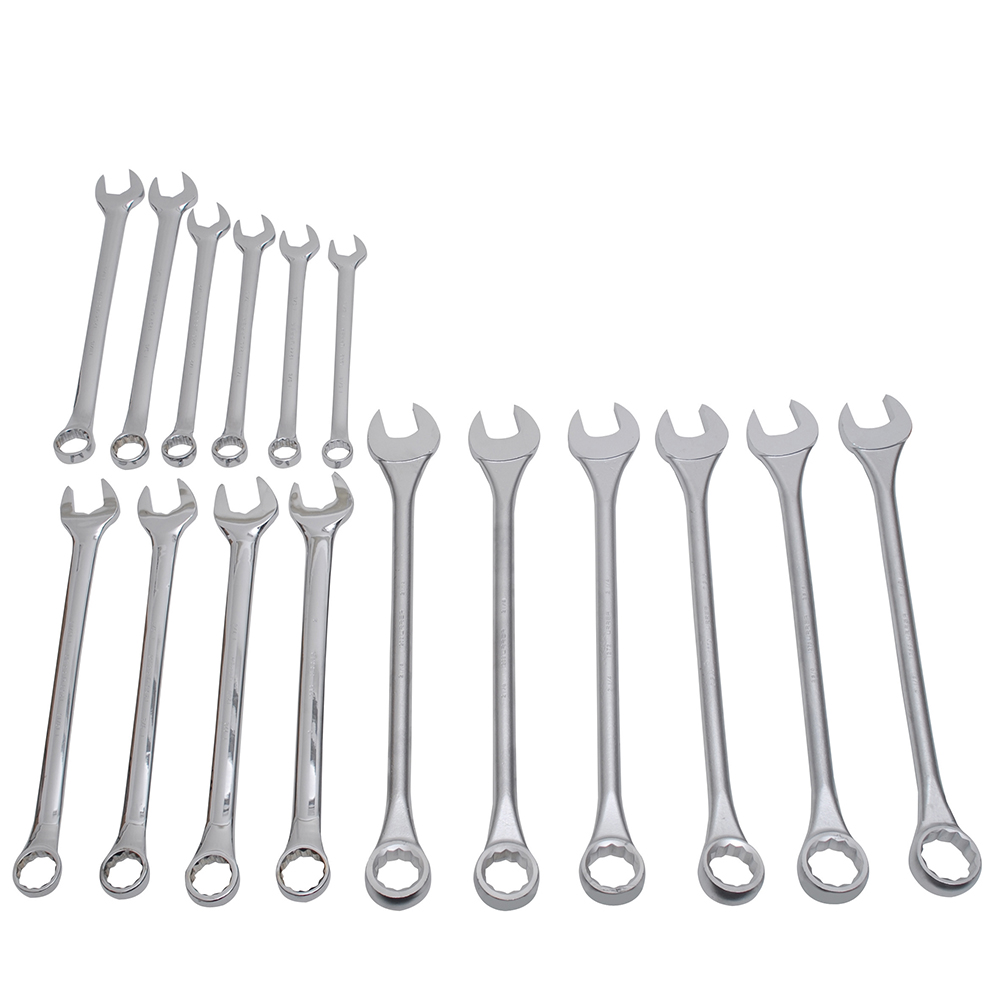 1200FHD Satin finish 12-point combination wrench set 16 pc