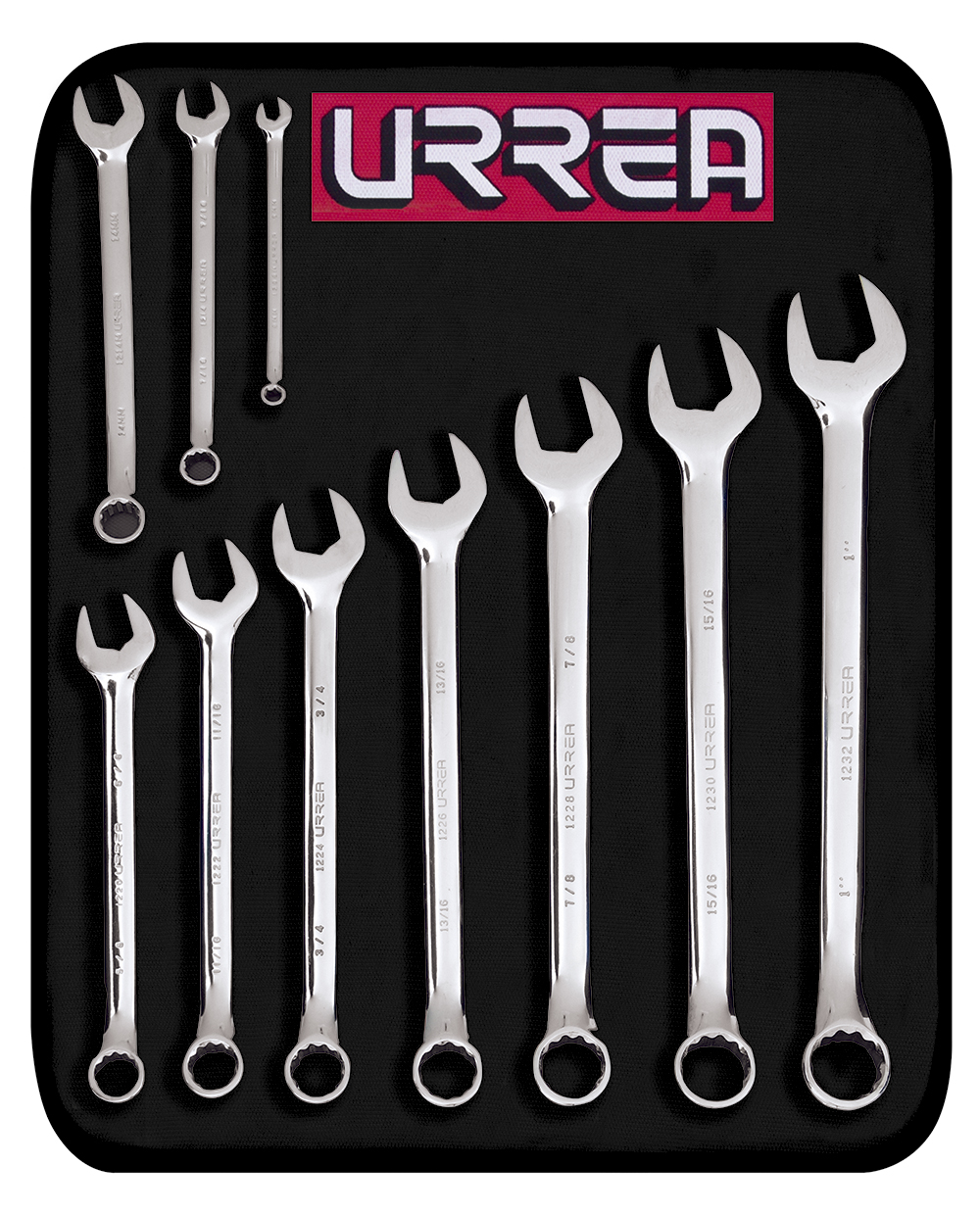 1200G Full polished 12-pt combination wrench set 10 pc