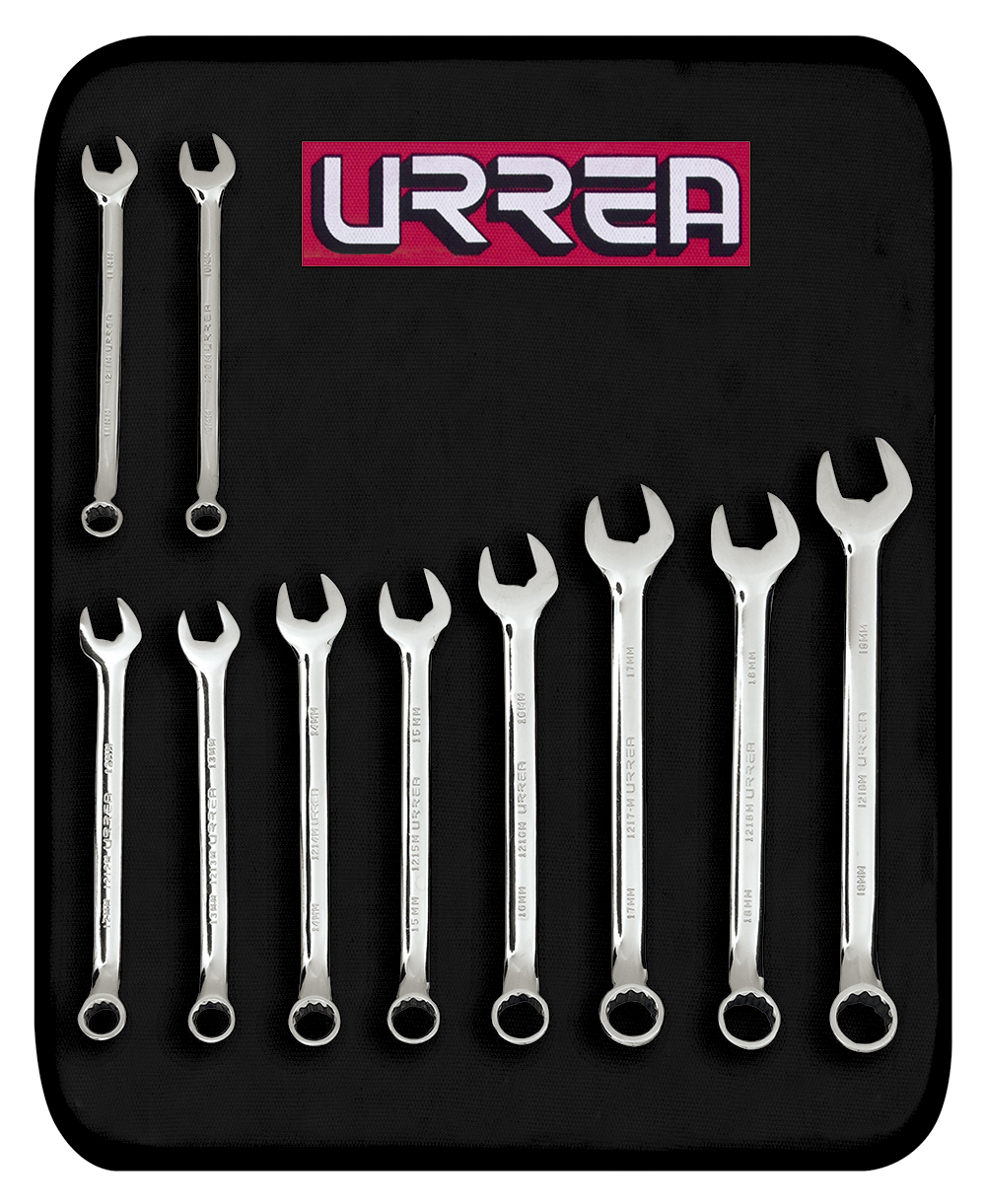 1200KM Full polished 12-pt combination wrench set 10PC mm