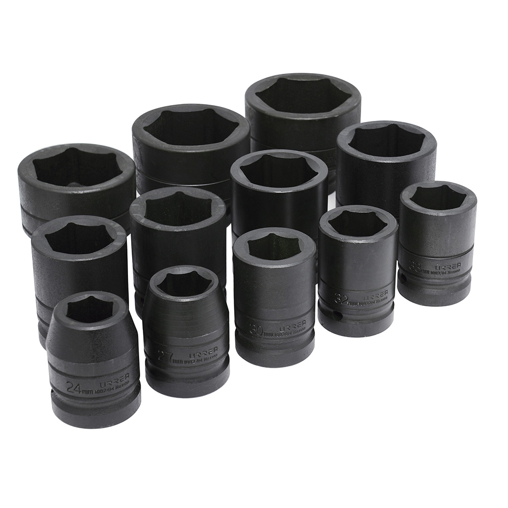 15201 1" Drive 6-Point Short Impact Socket Set of 12PC