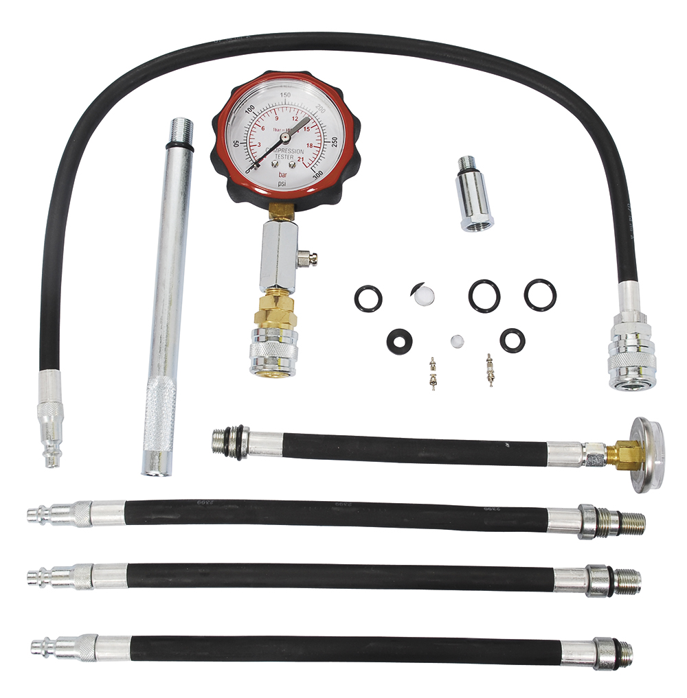 2339 Piston compression tester set with adapters