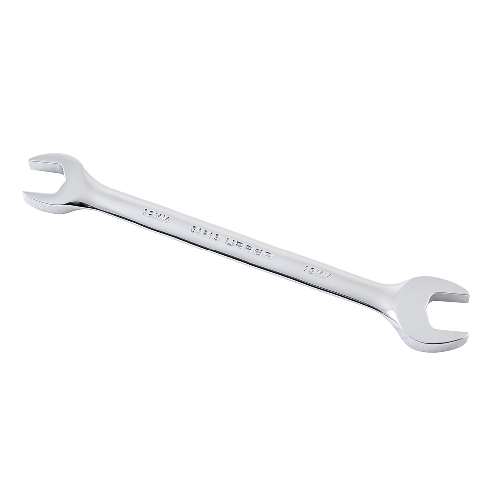 31213 Full polished Open-end Wrench, 12 Mm X 13 Mm, opening size.