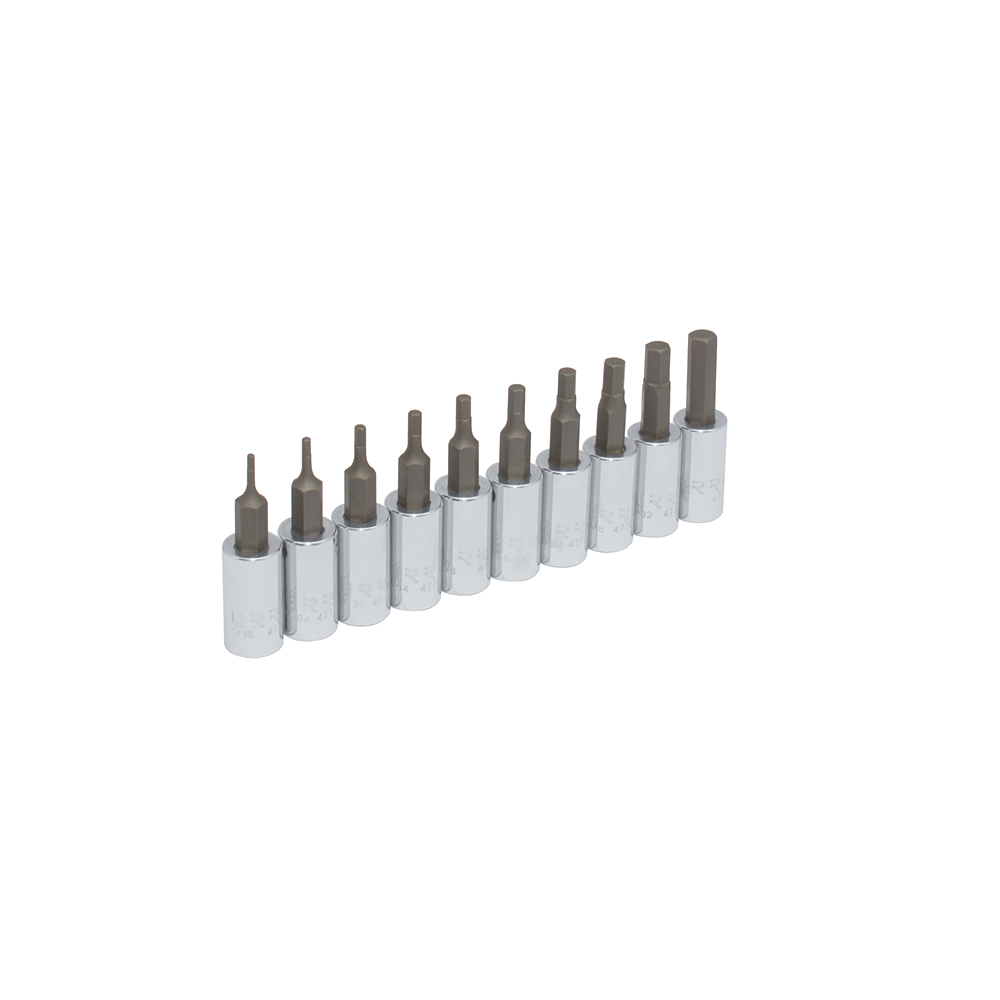 4770-10 1/4 in drive, hex bit socket set, SAE, 10 pieces