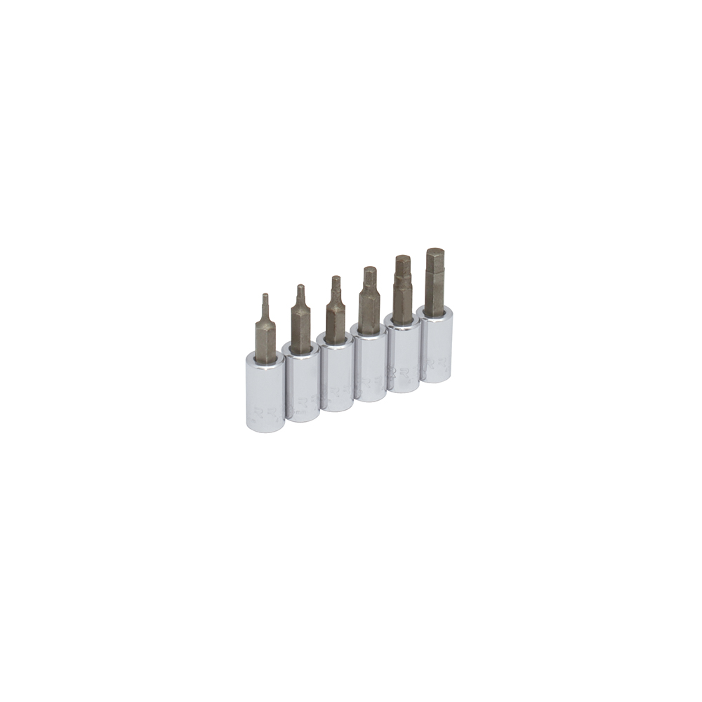 4770-6 1/4 in drive, hex bit socket set, Metric, 6 pieces