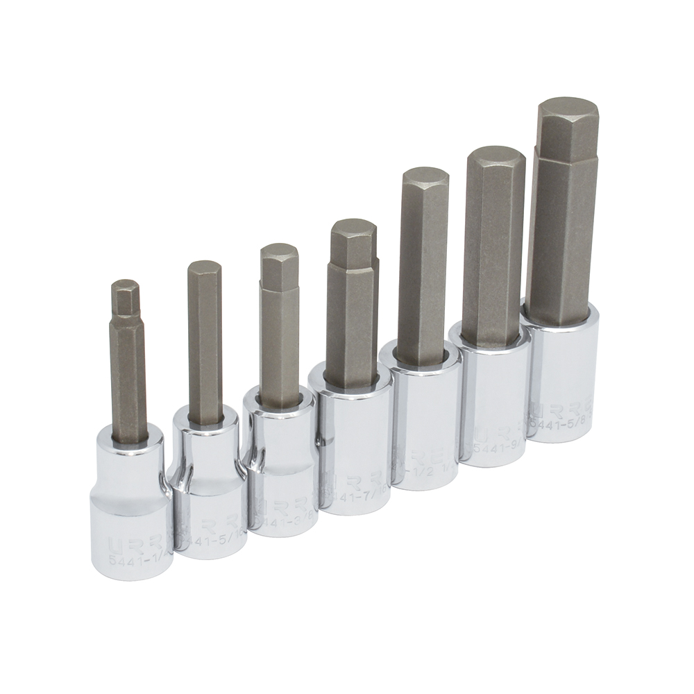 54417 1/2" drive, hexagonal short bit socket set 7PC