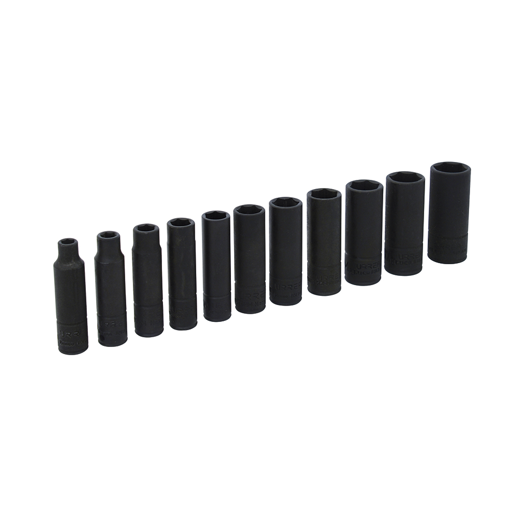 69212 1/4" drive 6-pt deep impact socket set 11 pieces