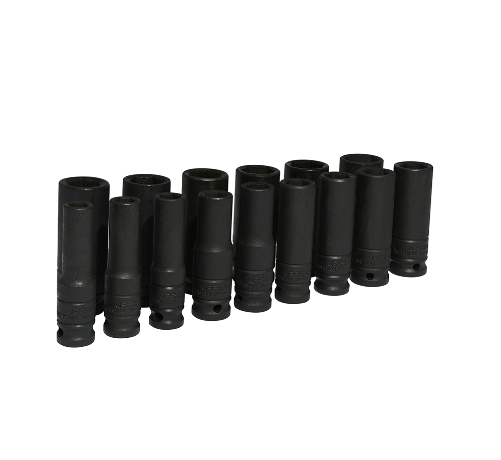 73214M 1/2" drive, 6-pt deep impact socket set 15PC (MM)