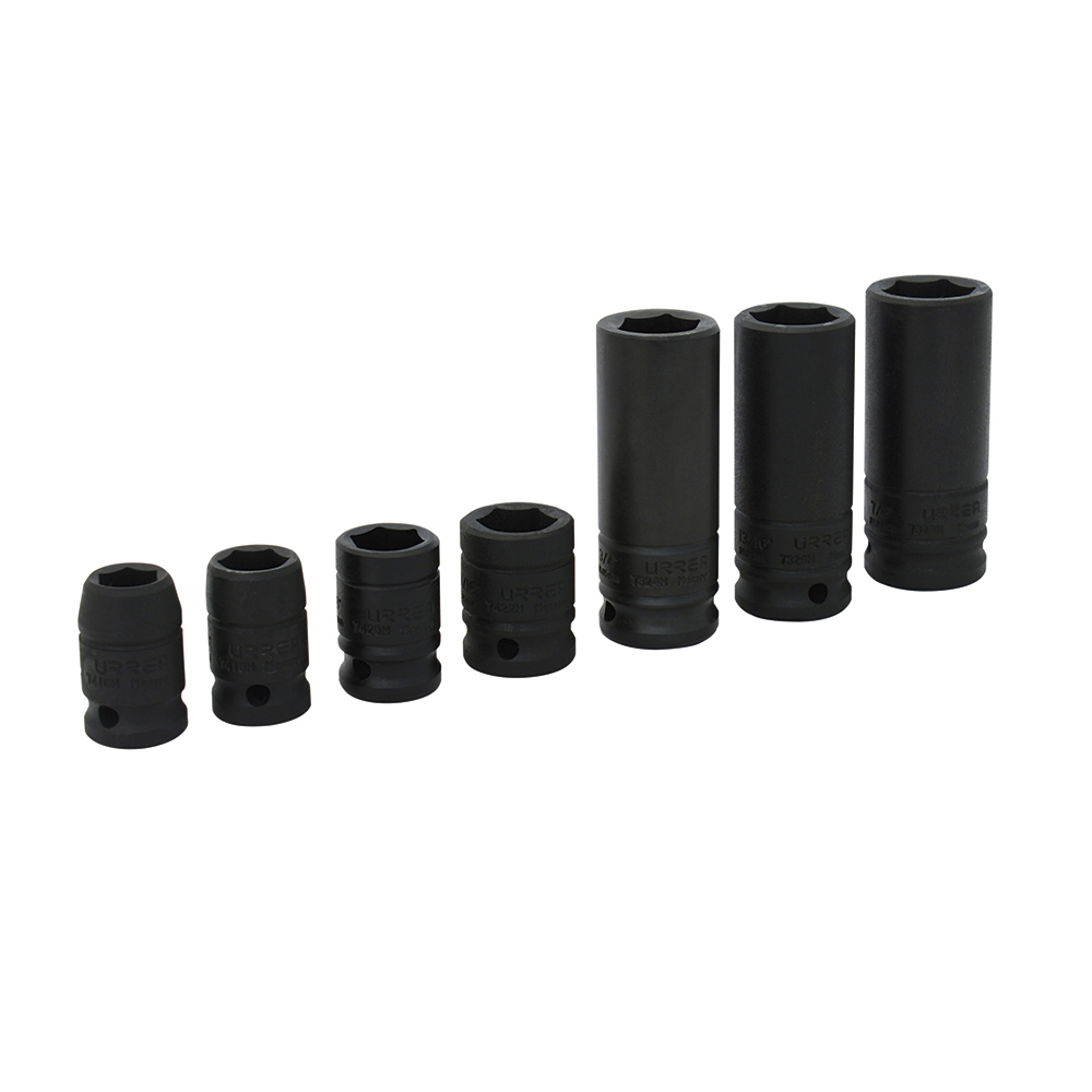 7400CA 1/2" drive, 6-point deep impact socket set 7 PC